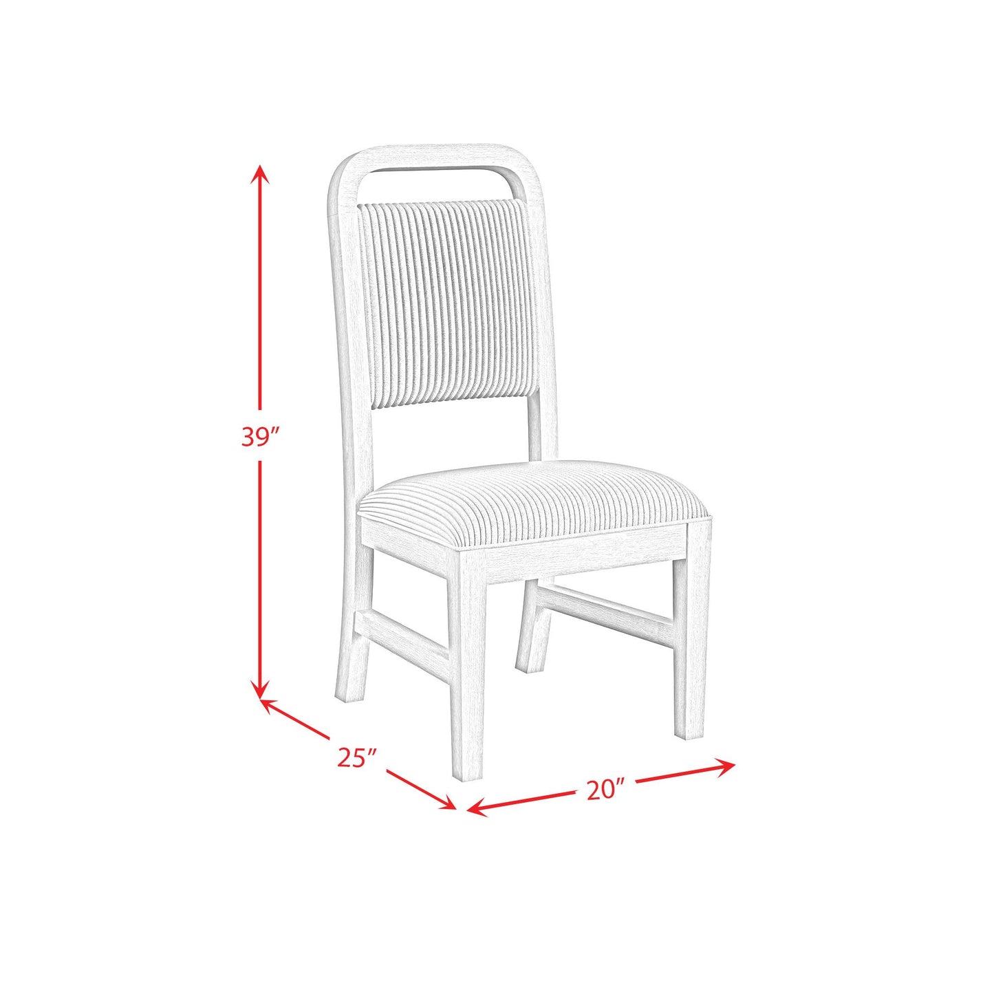 Elements International Ridgemont D-14440-8W-SC2 Dining Side Chair IMAGE 10