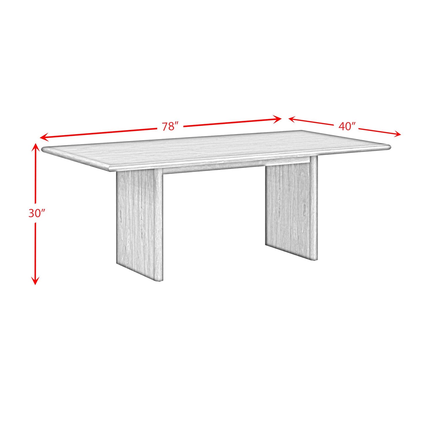 Elements International Brisbane D-16760-5-DT Dining Table IMAGE 8