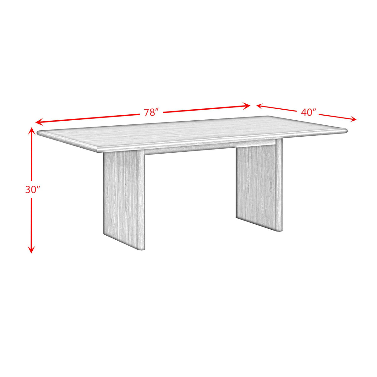 Elements International Brisbane D-16760-5-DT Dining Table IMAGE 8