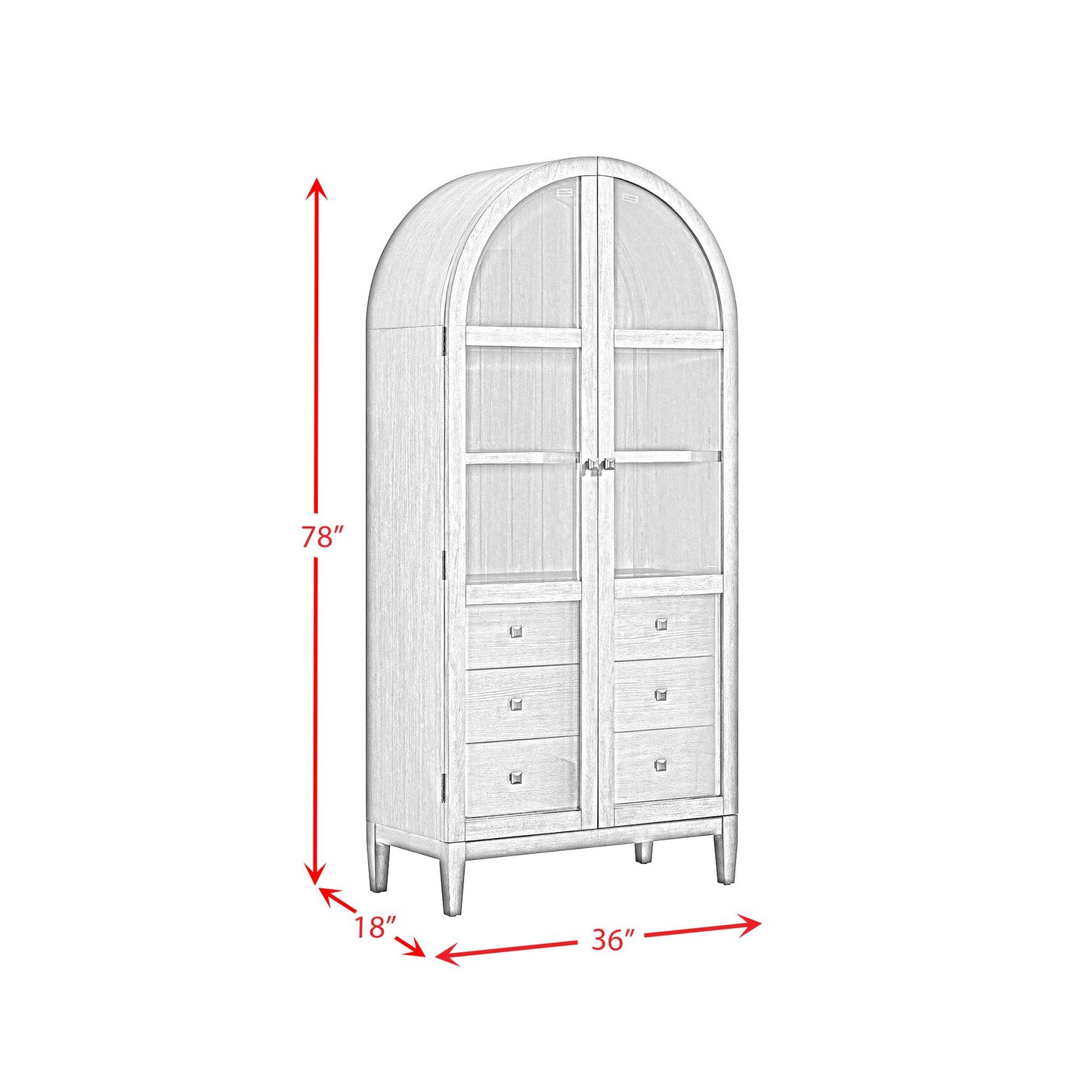 Elements International Portico H-15970-6-BC2 Display Cabinet IMAGE 9