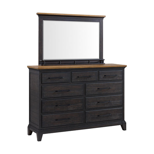 Elements International Montrose B-16670-5-DRMR Dresser And Mirror IMAGE 1