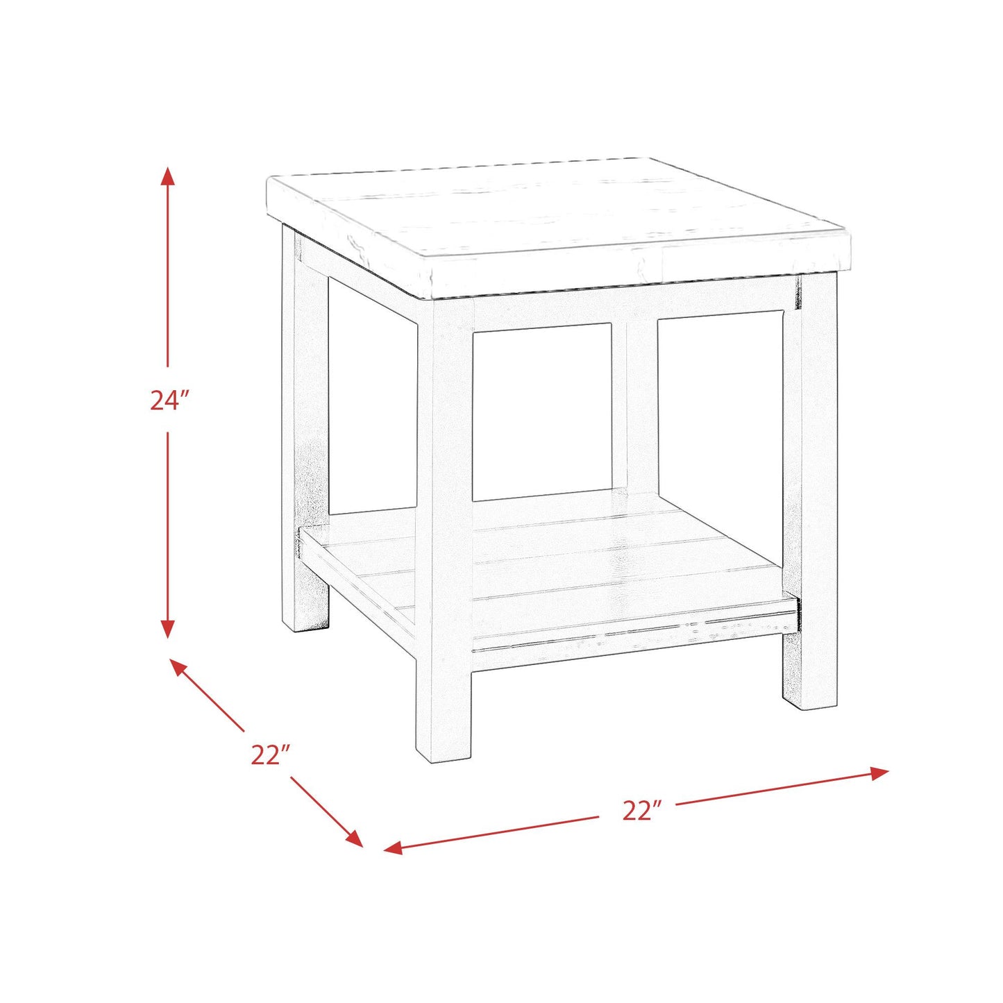 Elements International Marcello CML100ET End Table IMAGE 8