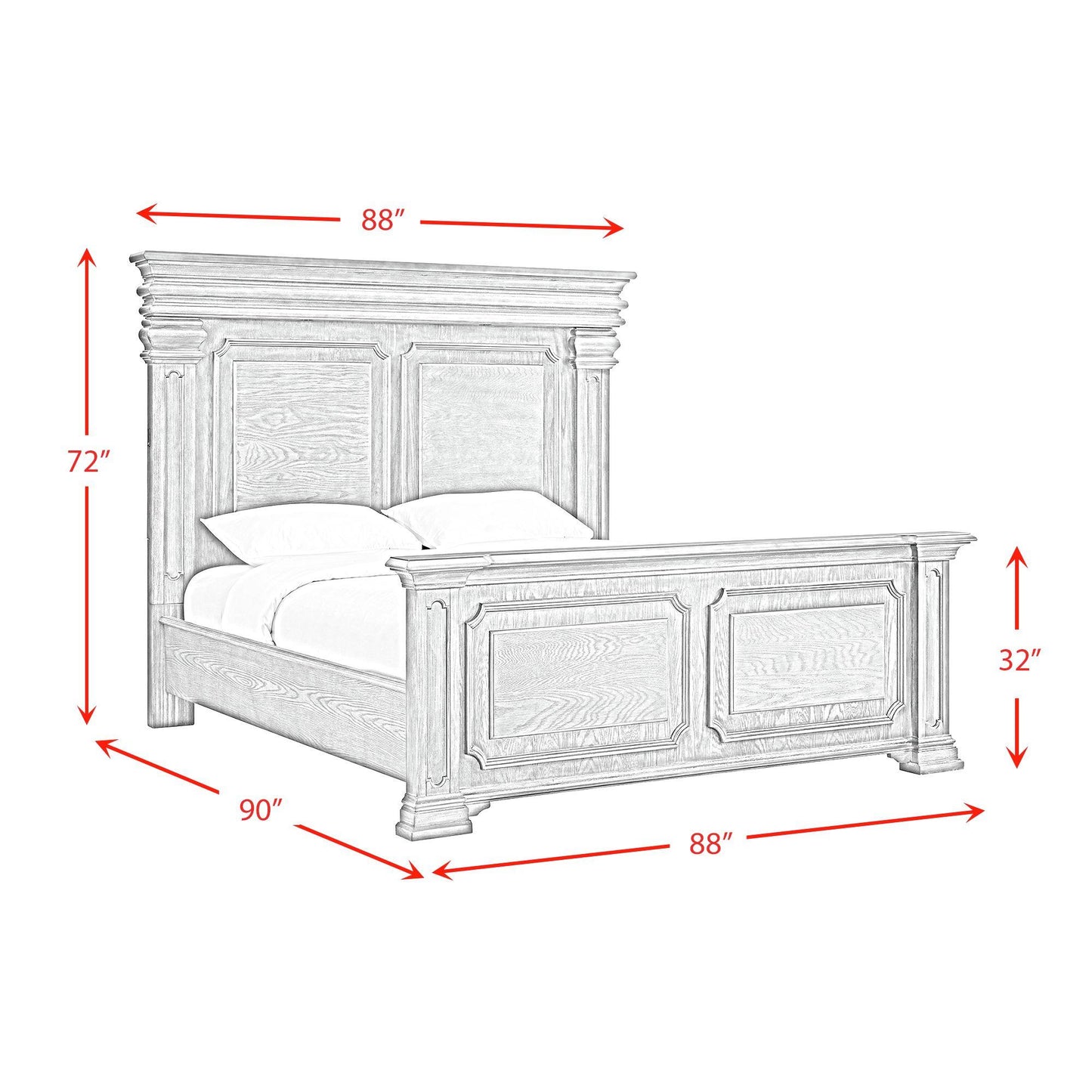 Elements International Kings Court B.10315.KB King Bed IMAGE 8