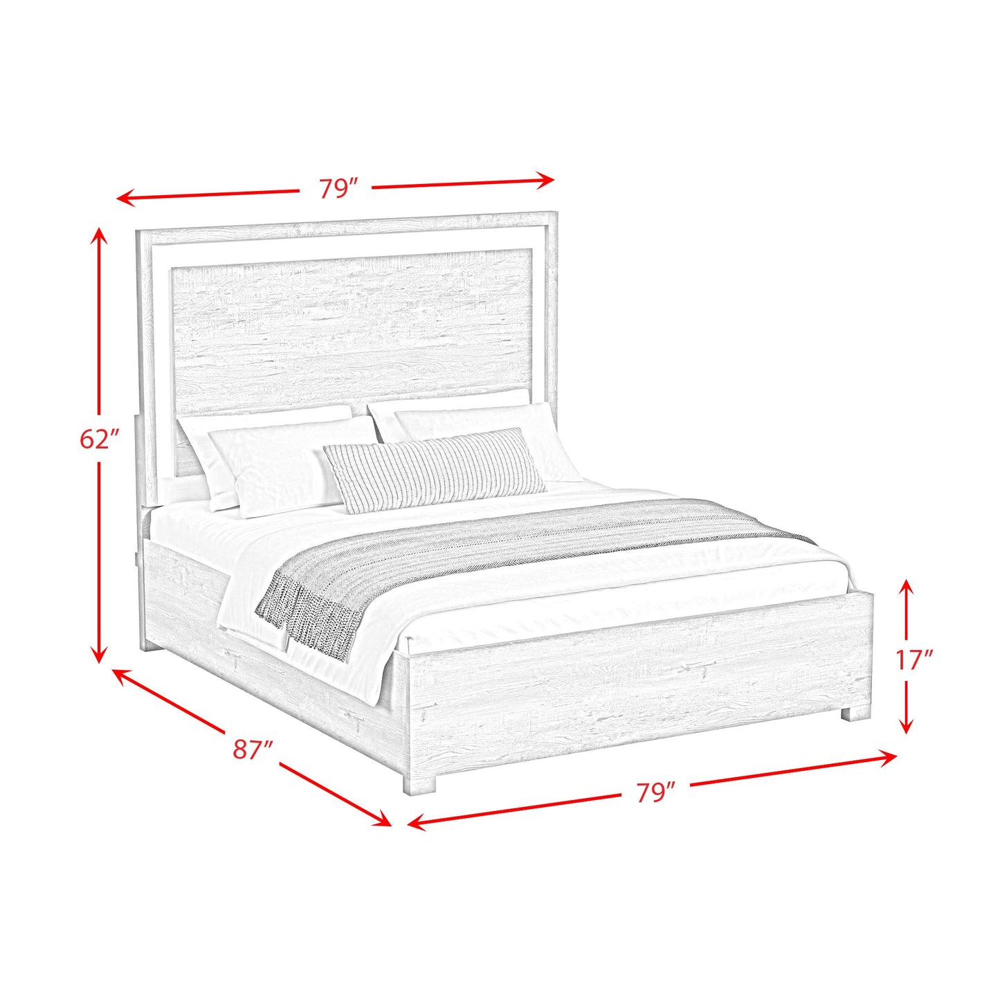 Elements International San Matteo B-16010-7-KBL King Bed IMAGE 7