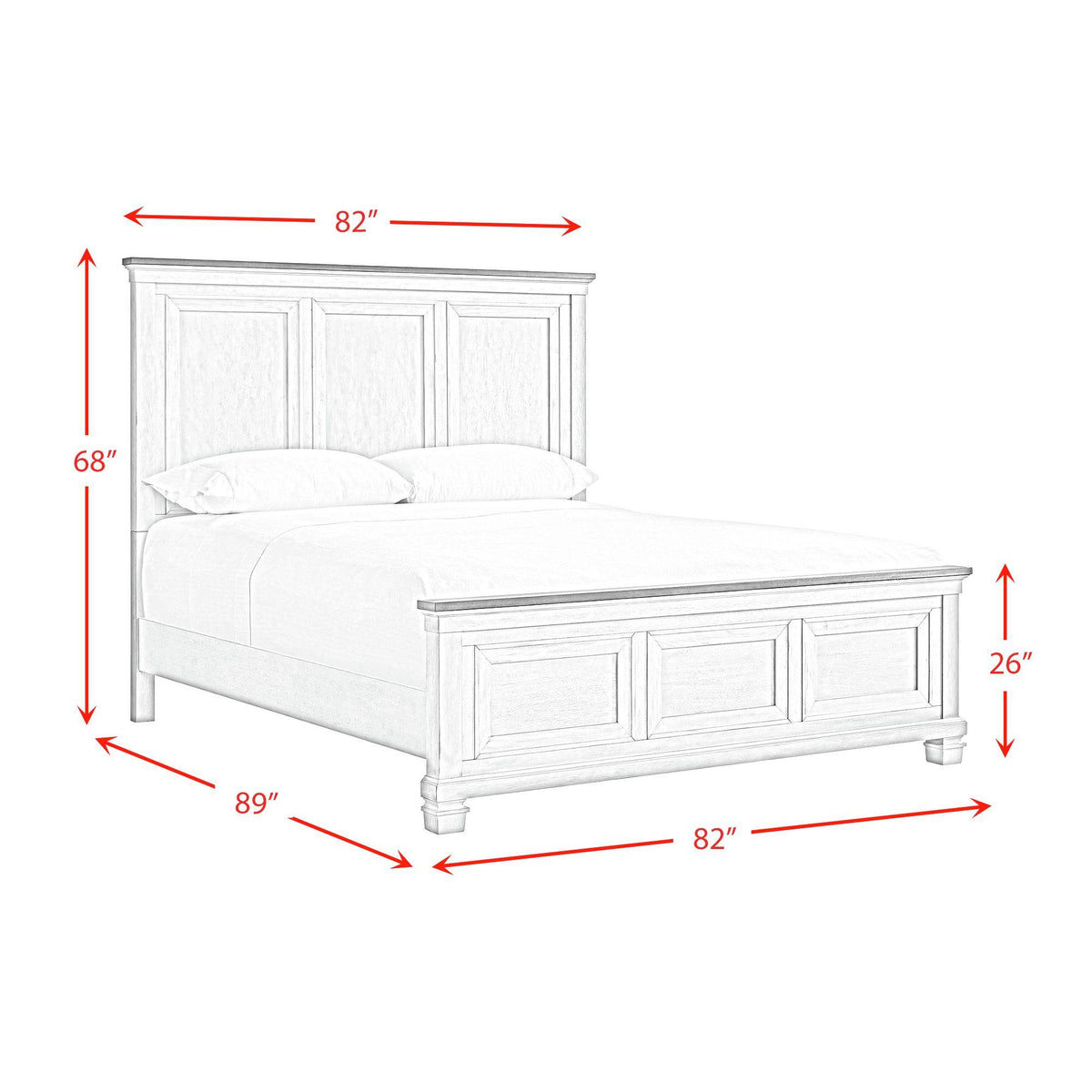 Elements International Farmington B-9890-7-KB King Panel Bed IMAGE 9