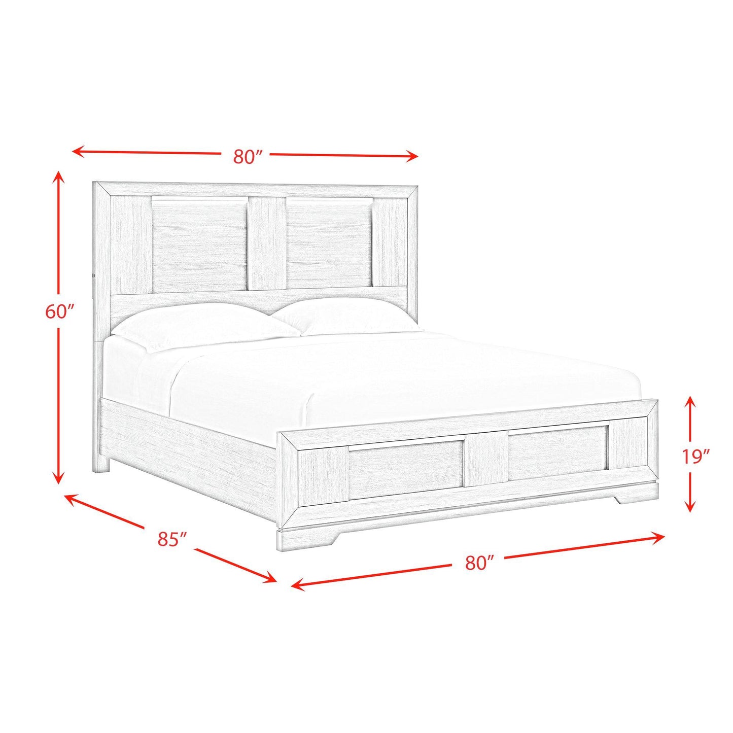 Elements International Kelis B-9770-3-KBL King Panel Bed IMAGE 9