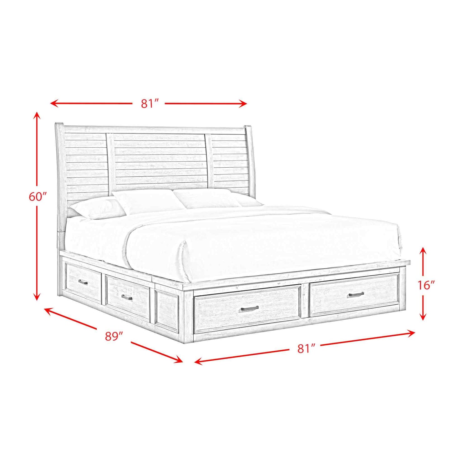 Elements International Sullivan SV300KB King Storage Bed IMAGE 11