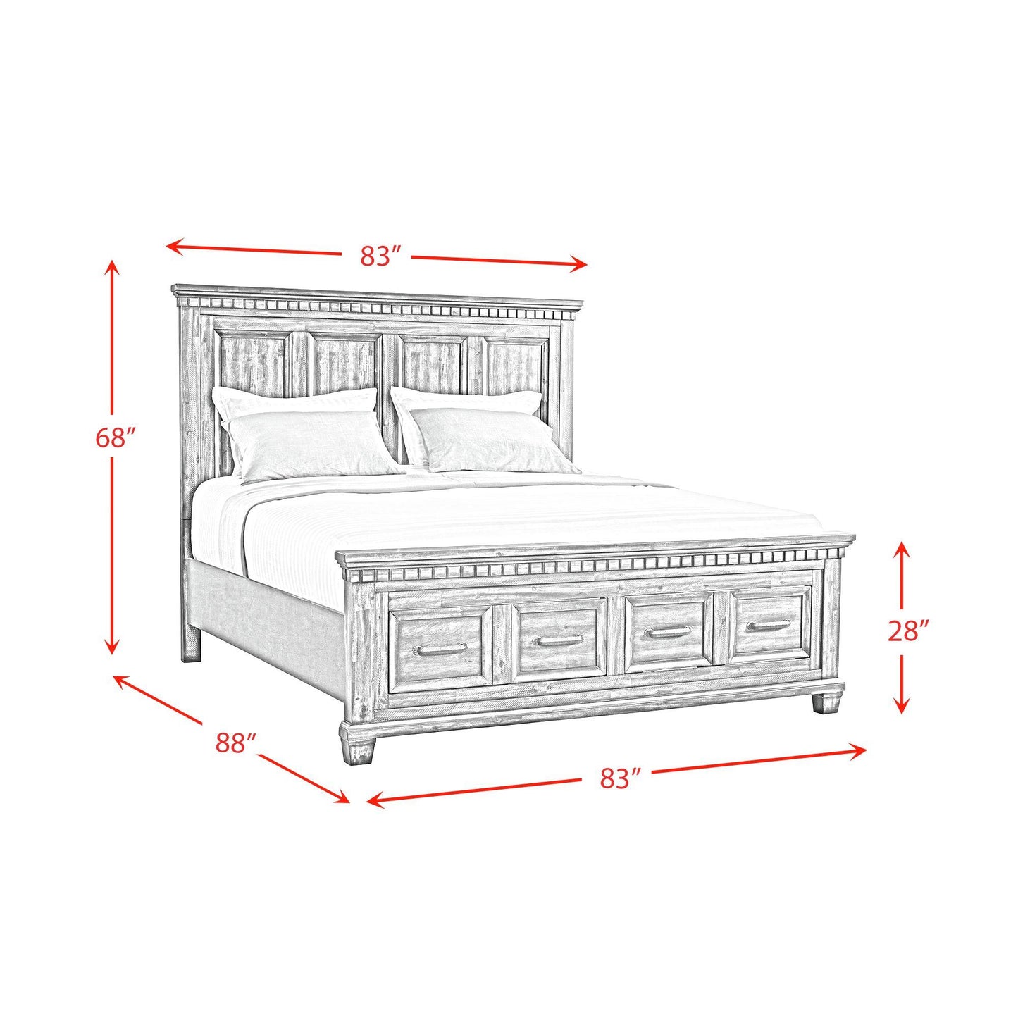 Elements International McCoy B-10530-7-KSB King Storage Bed IMAGE 10