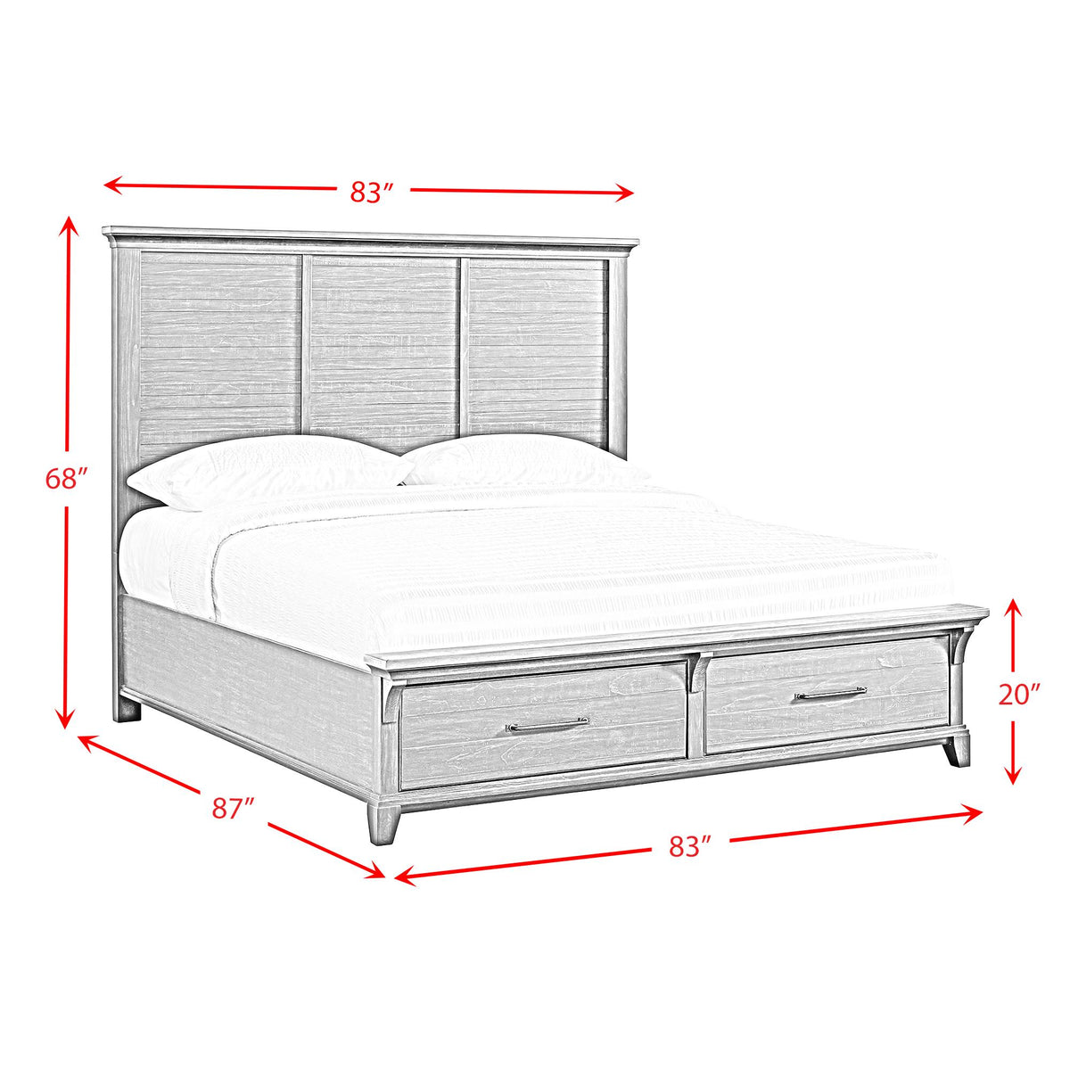 Elements International Montrose B-16670-5-KSB King Storage Bed IMAGE 11