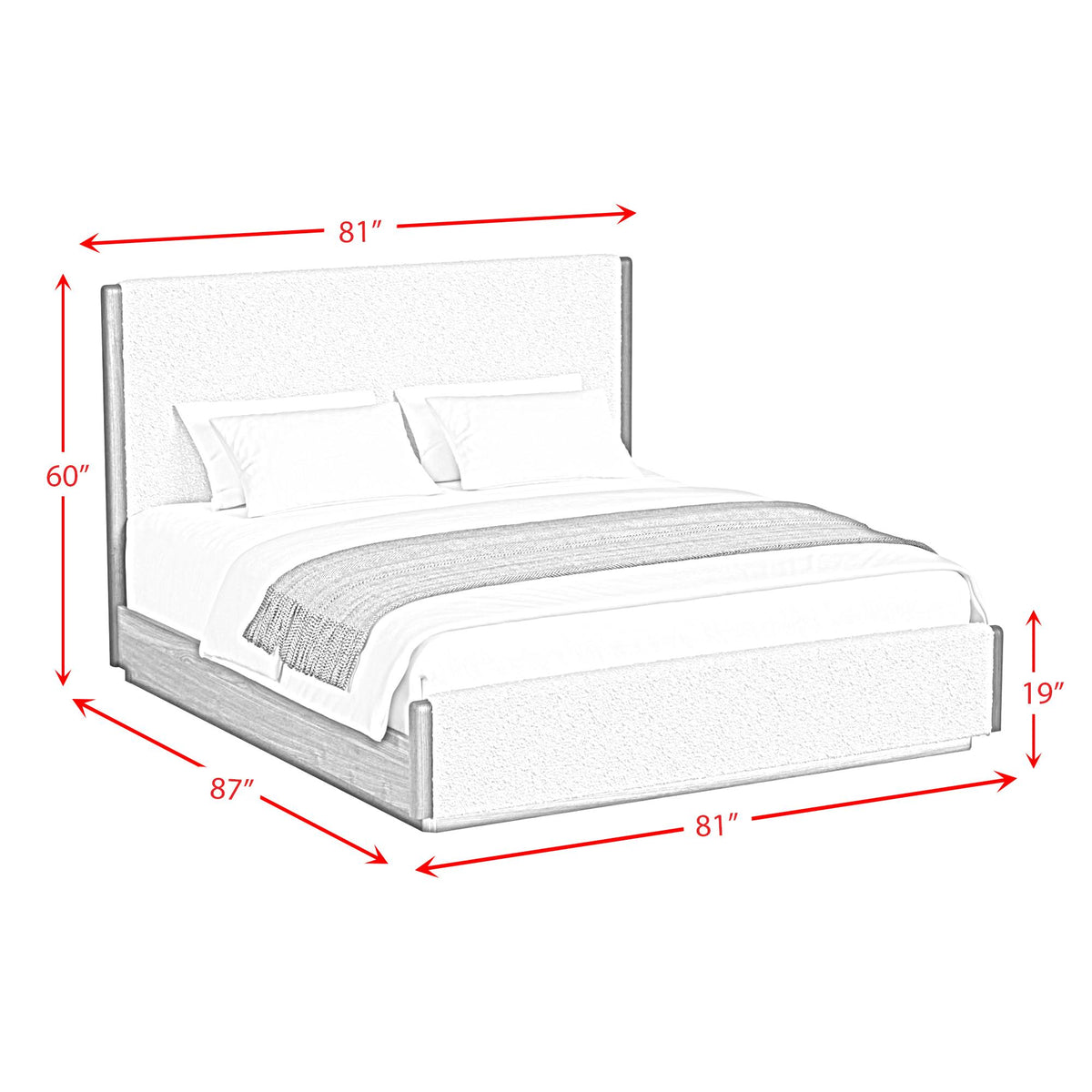Elements International Brisbane B-16760-5-KUB King Upholstered Bed IMAGE 8