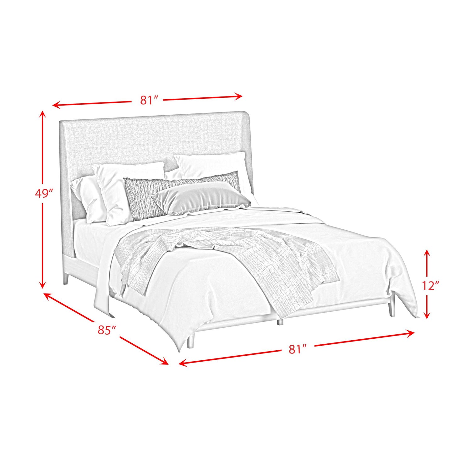 Elements International Westland B-13000-6-KUB King Upholstered Bed IMAGE 9