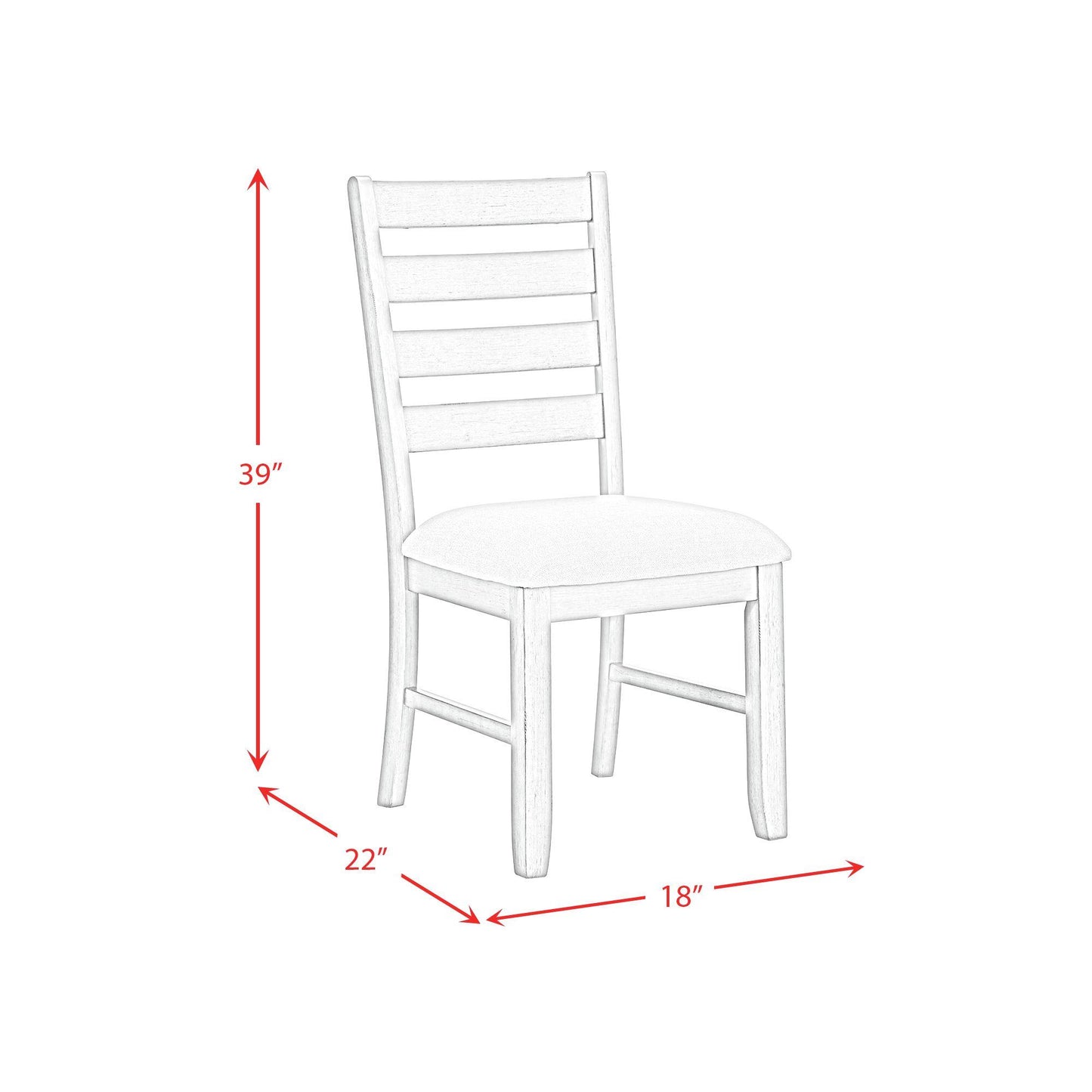 Elements International Farmington D-9890-7-SC Ladder Back Dining Side Chair IMAGE 12