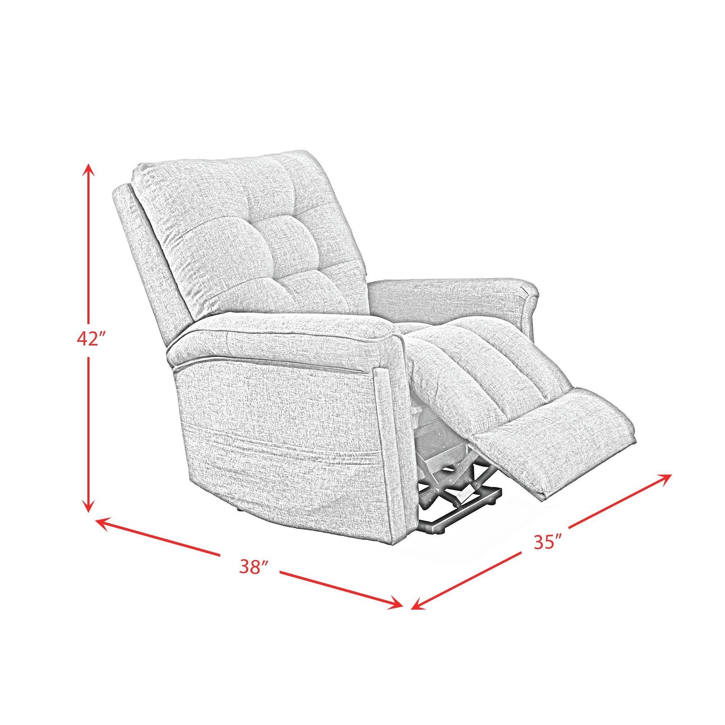 Elements International Pecos U-4610-8490-108 Power Motion Lift Chair IMAGE 13