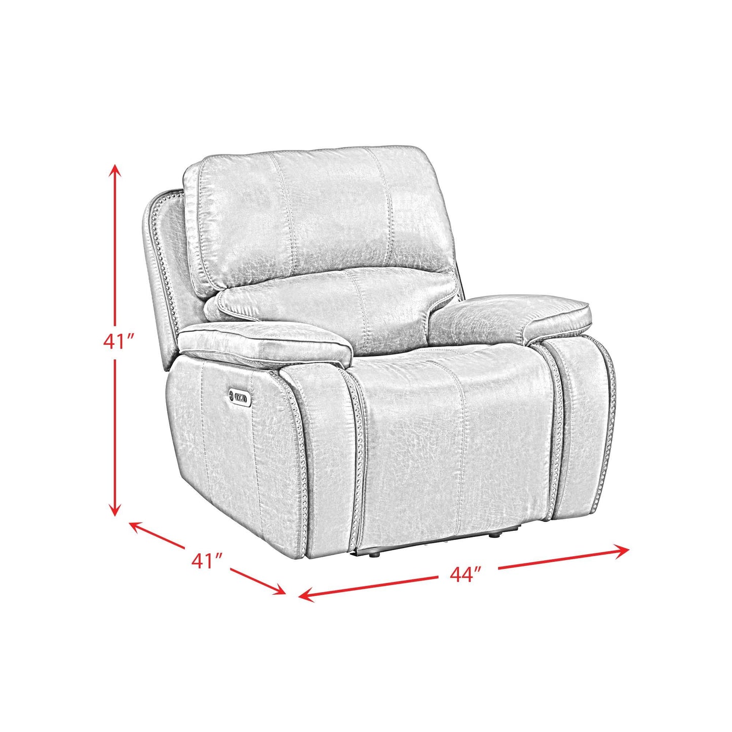Elements International Atlantis U-5230-8640-105PP Power Motion Recliner IMAGE 12
