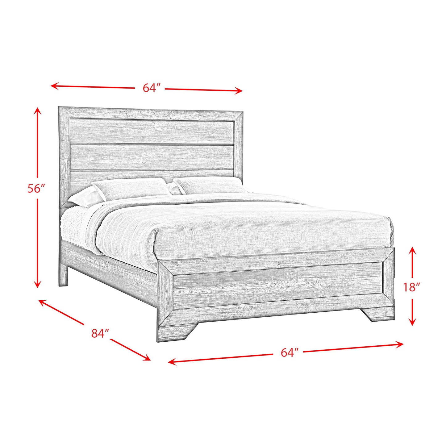 Elements International Nathan NH100QB Queen Bed IMAGE 7