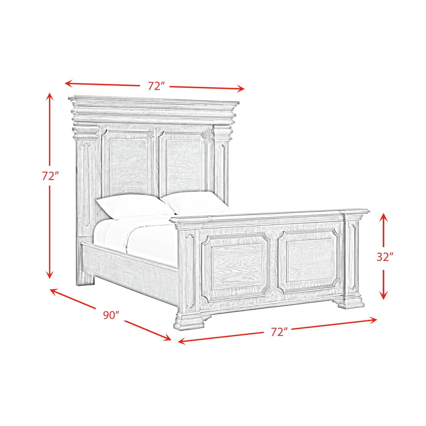 Elements International Kings Court B.10315.QB Queen Bed IMAGE 8