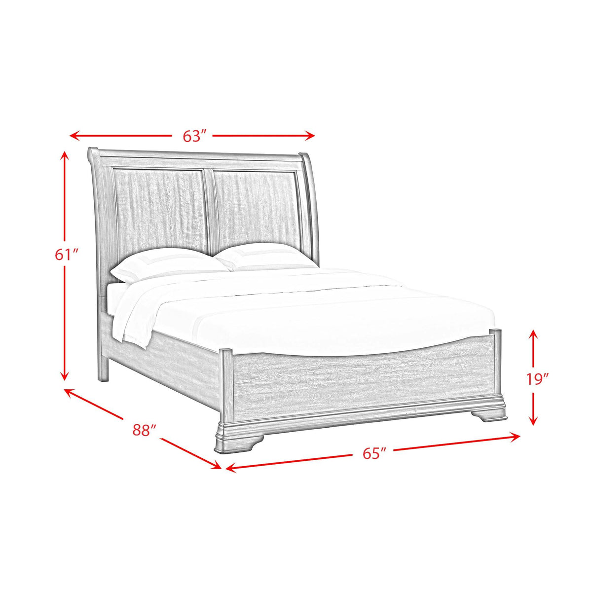Elements International Phillipe B-5210-5-QB Queen Bed IMAGE 9