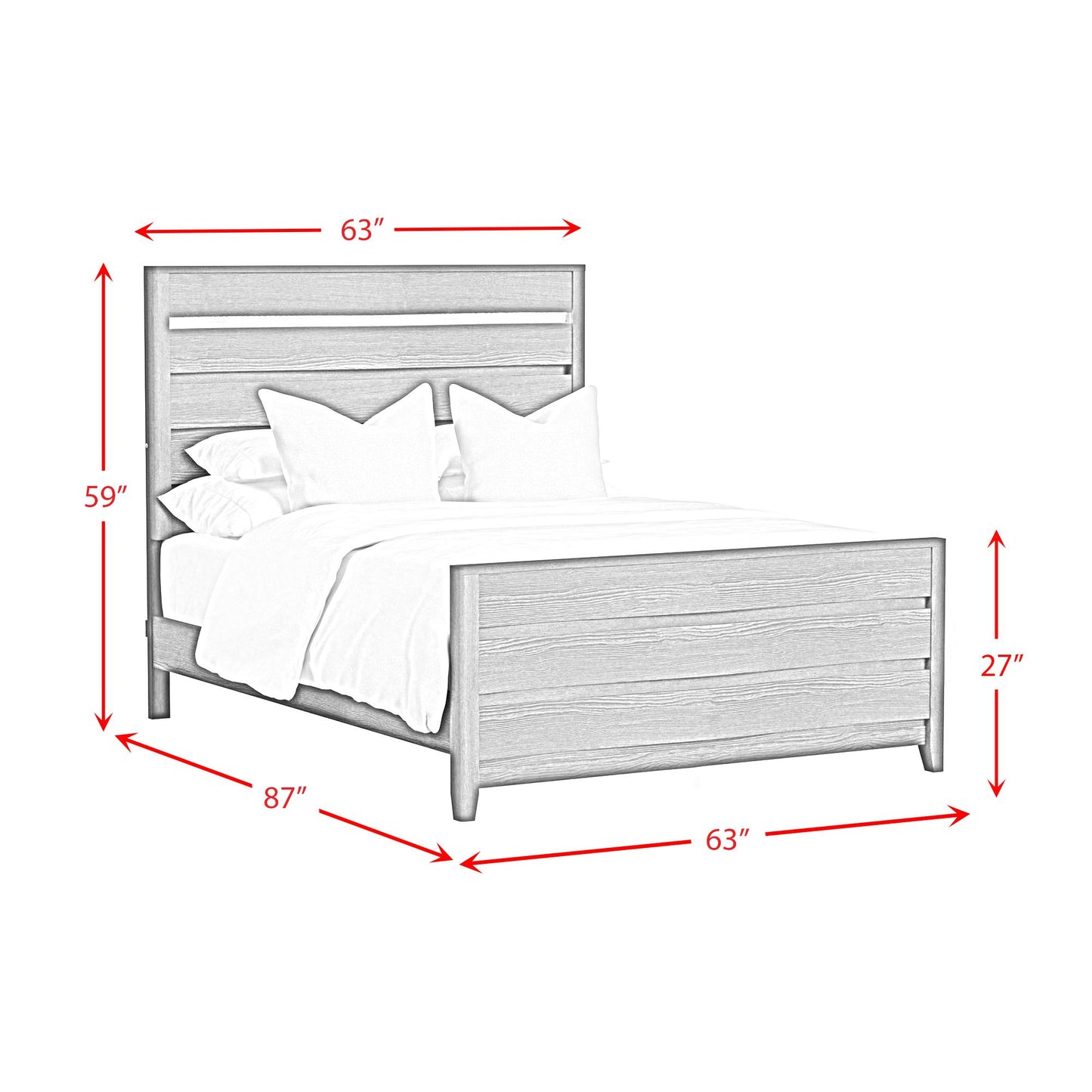 Elements International Tobias B-15990-7-QBL Queen Bed IMAGE 8