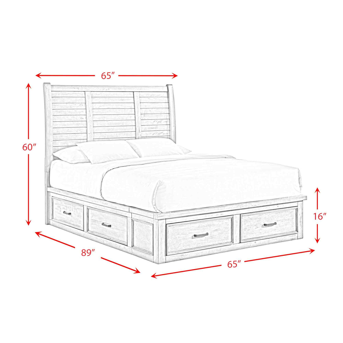 Elements International Sullivan SV300QB Queen Storage Bed IMAGE 11