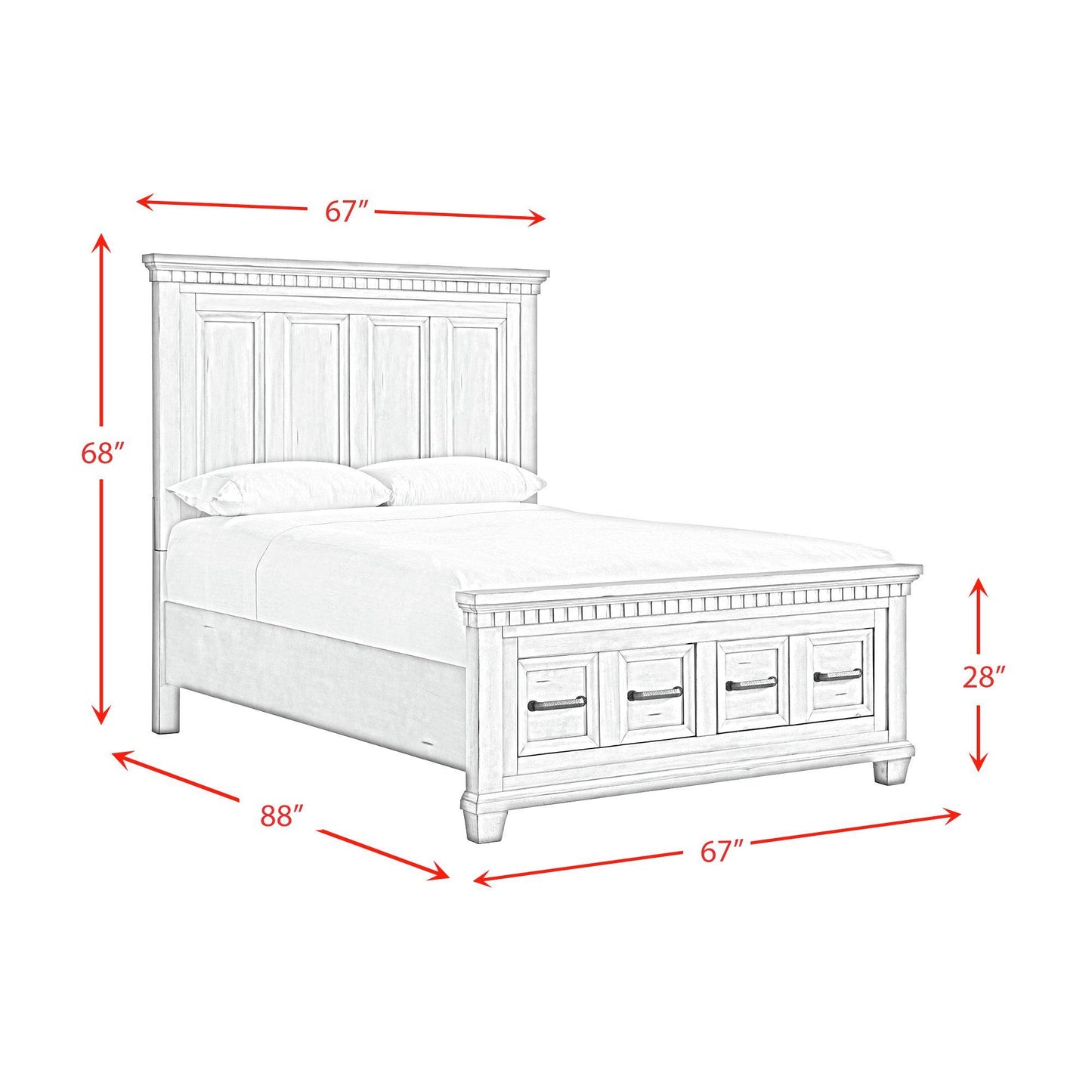 Elements International McCoy B-10530-7-QSB Queen Storage Bed IMAGE 10