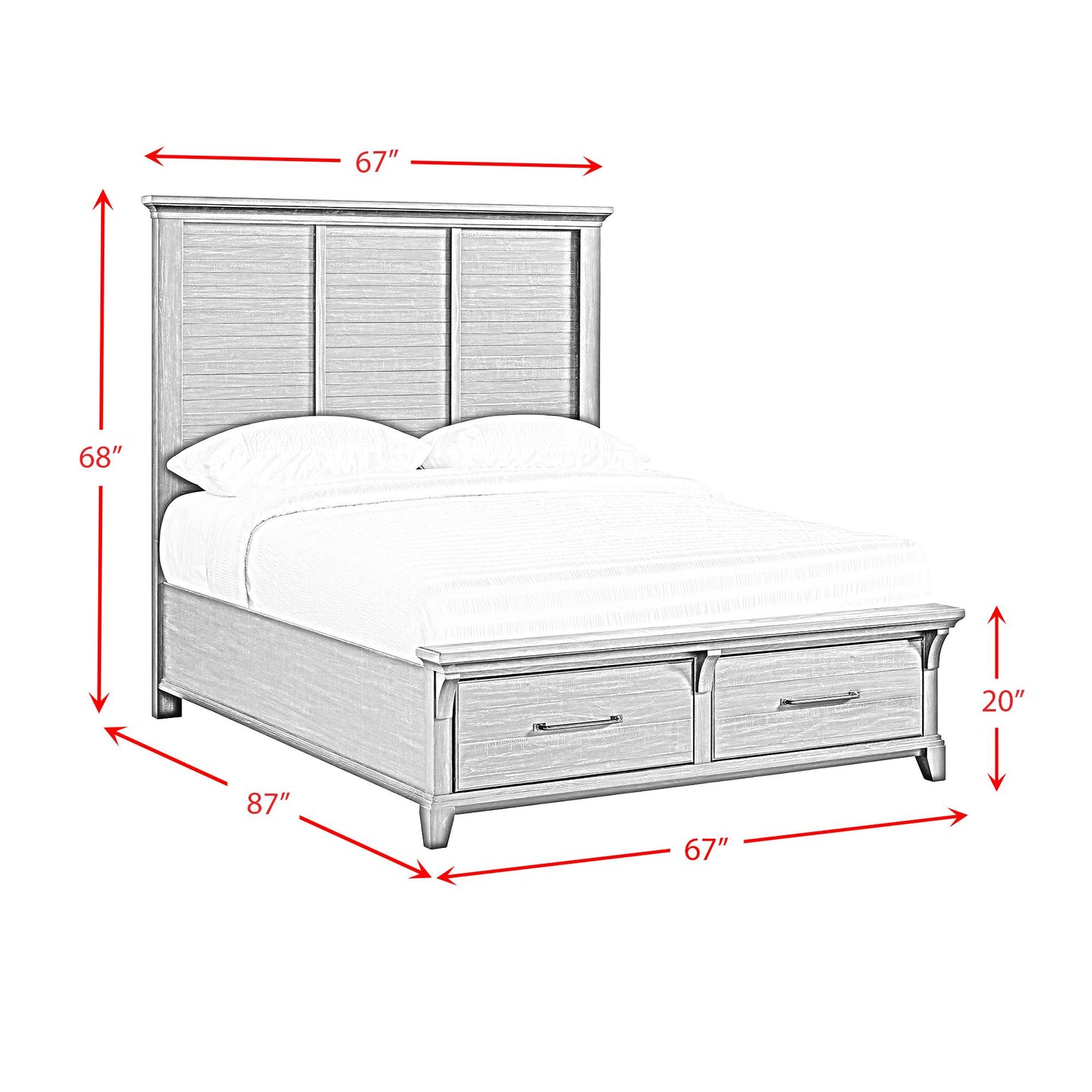 Elements International Montrose B-16670-5-QSB Queen Storage Bed IMAGE 11