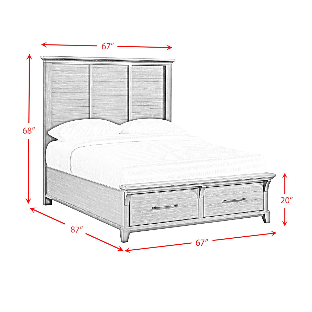 Elements International Montrose B-16670-5-QSB Queen Storage Bed IMAGE 11