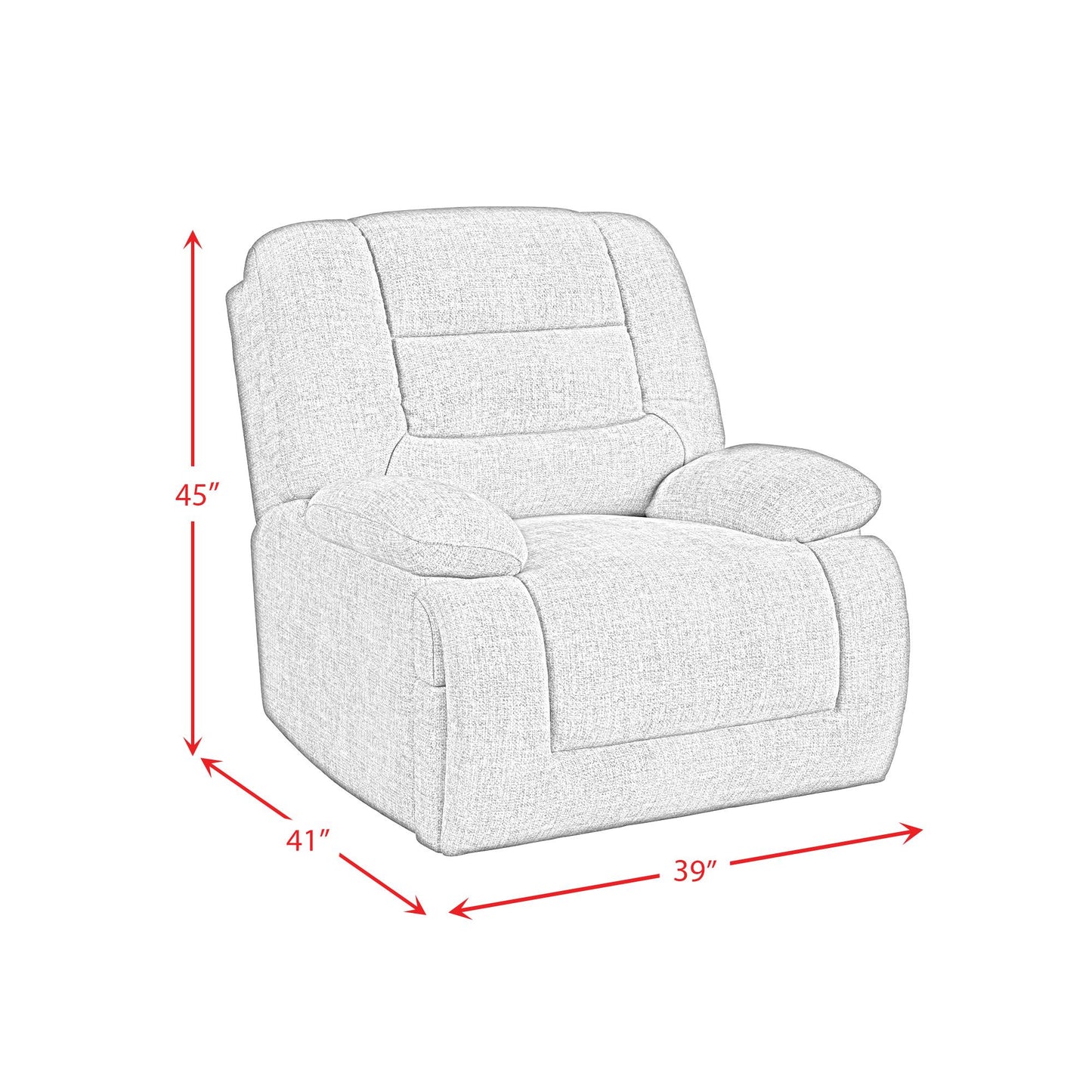 Elements International Odessa U-17750-11582-105PPP Recliner IMAGE 10