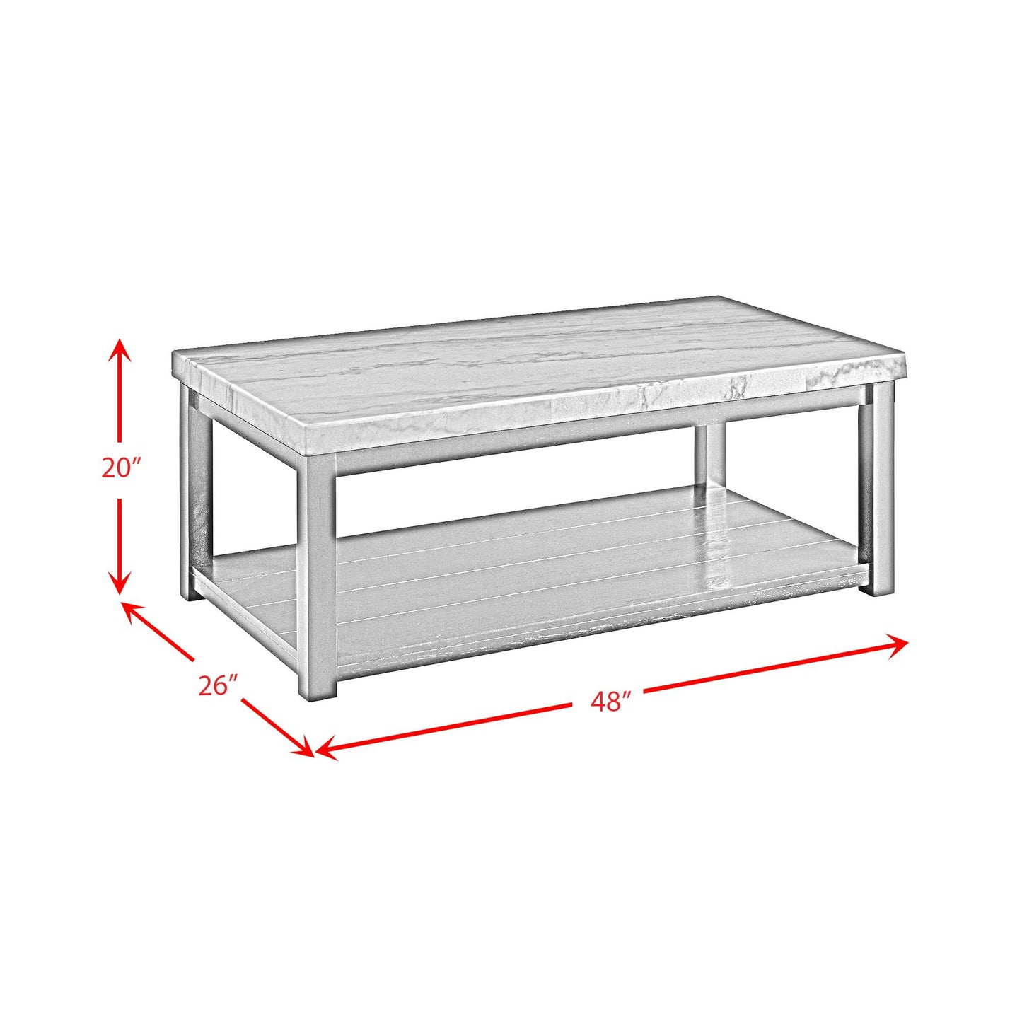Elements International Marcello CML100CT Rectangular Coffee Table IMAGE 12