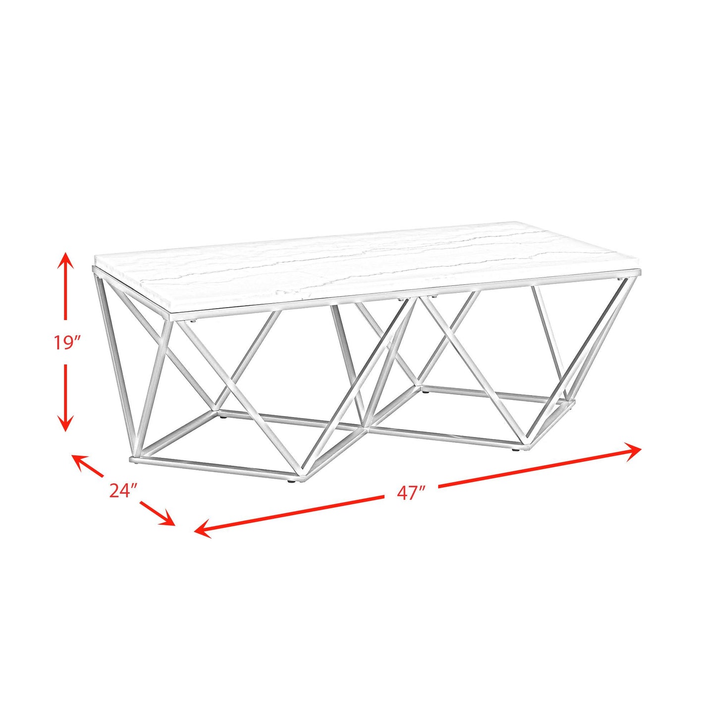 Elements International Riko CRK120CT Rectangular Coffee Table IMAGE 9