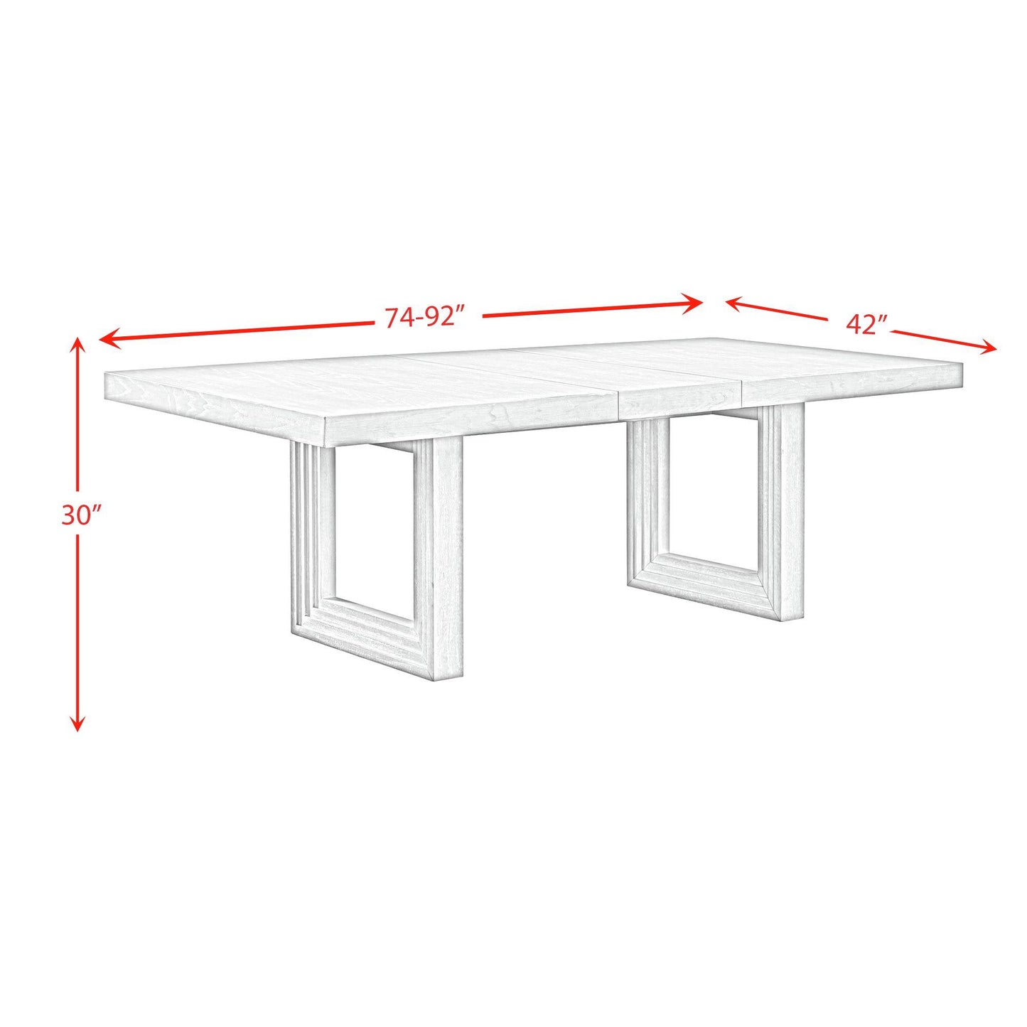 Elements International Avalanche D-11600-7-DT Rectangular Dining Table IMAGE 10