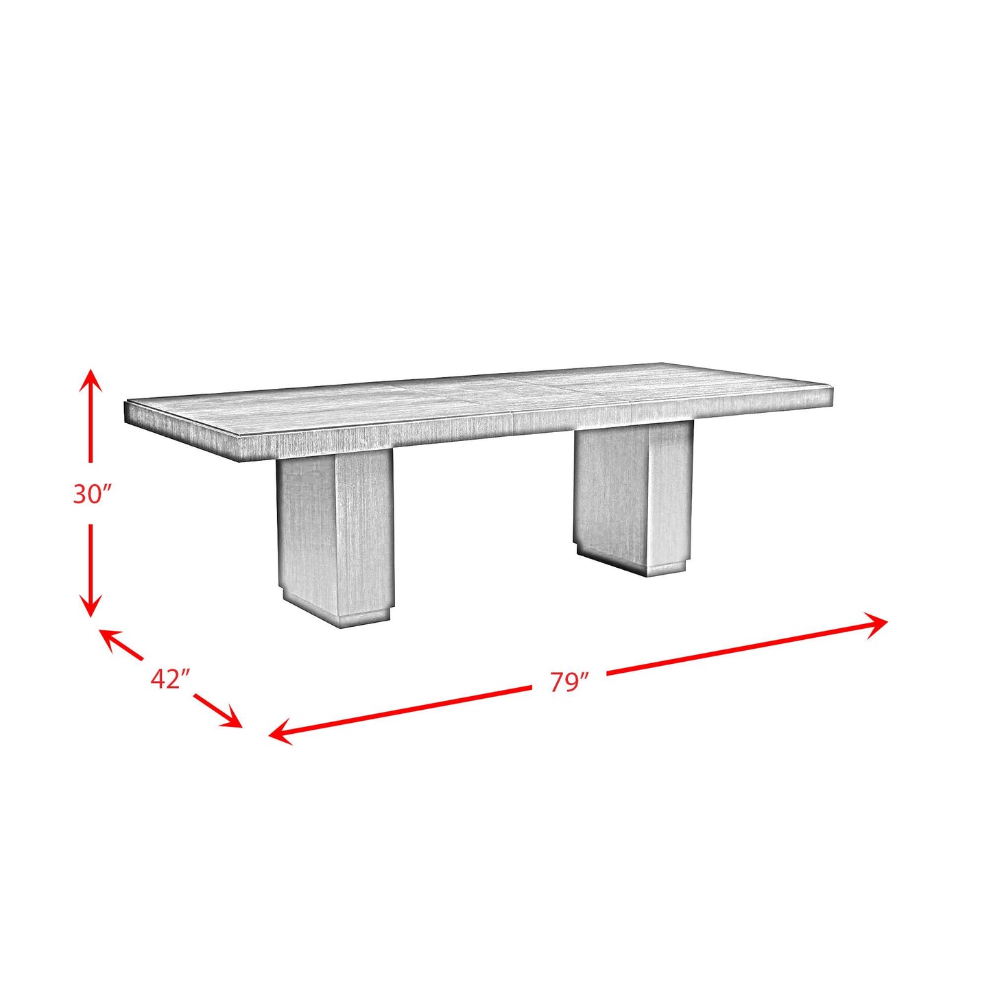 Elements International Donovan DDV100DT Rectangular Standard Height Dining Table IMAGE 9