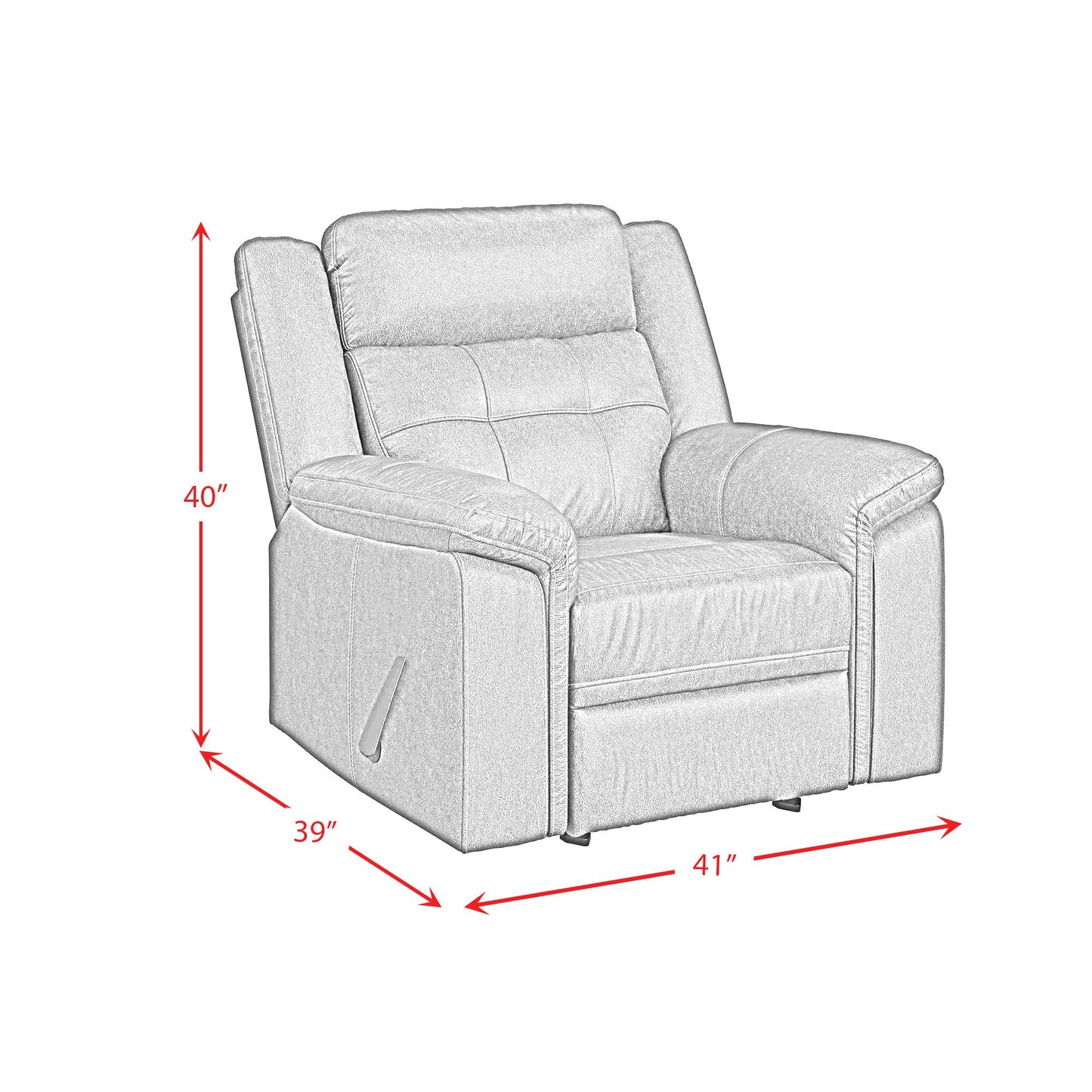 Elements International Epic U-16520-9830-106 Rocker Recliner IMAGE 8