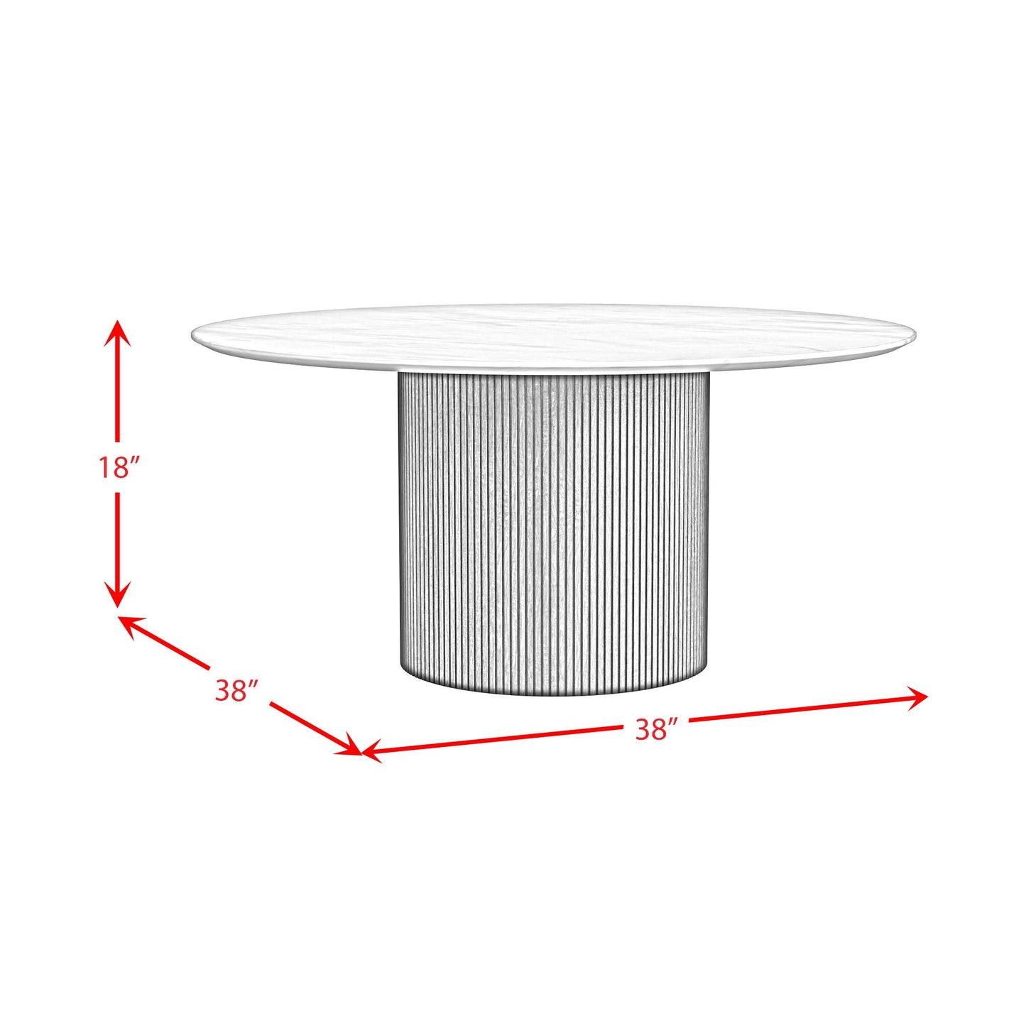 Elements International Sylvie T-16000-6-RCT Round Coffee Table IMAGE 9