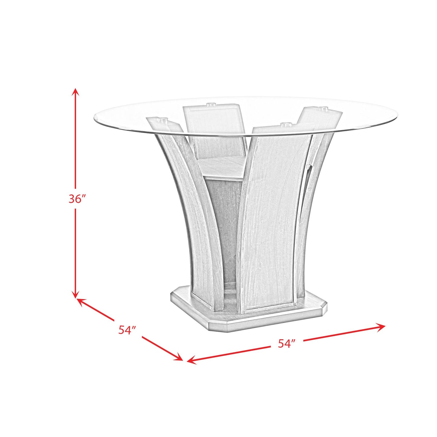 Elements International Dapper DPR300RCDTTB Round Counter Table IMAGE 9