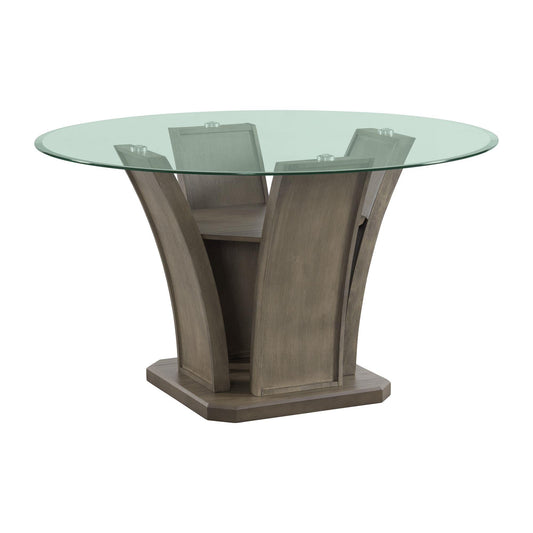 Elements International Dapper DPR300RDTTB Round Dining Table IMAGE 1