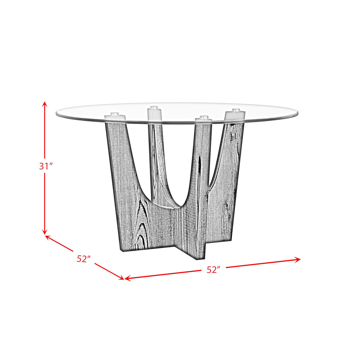 Elements International Oregon D-17380-8-DT3 Round Dining Table IMAGE 8