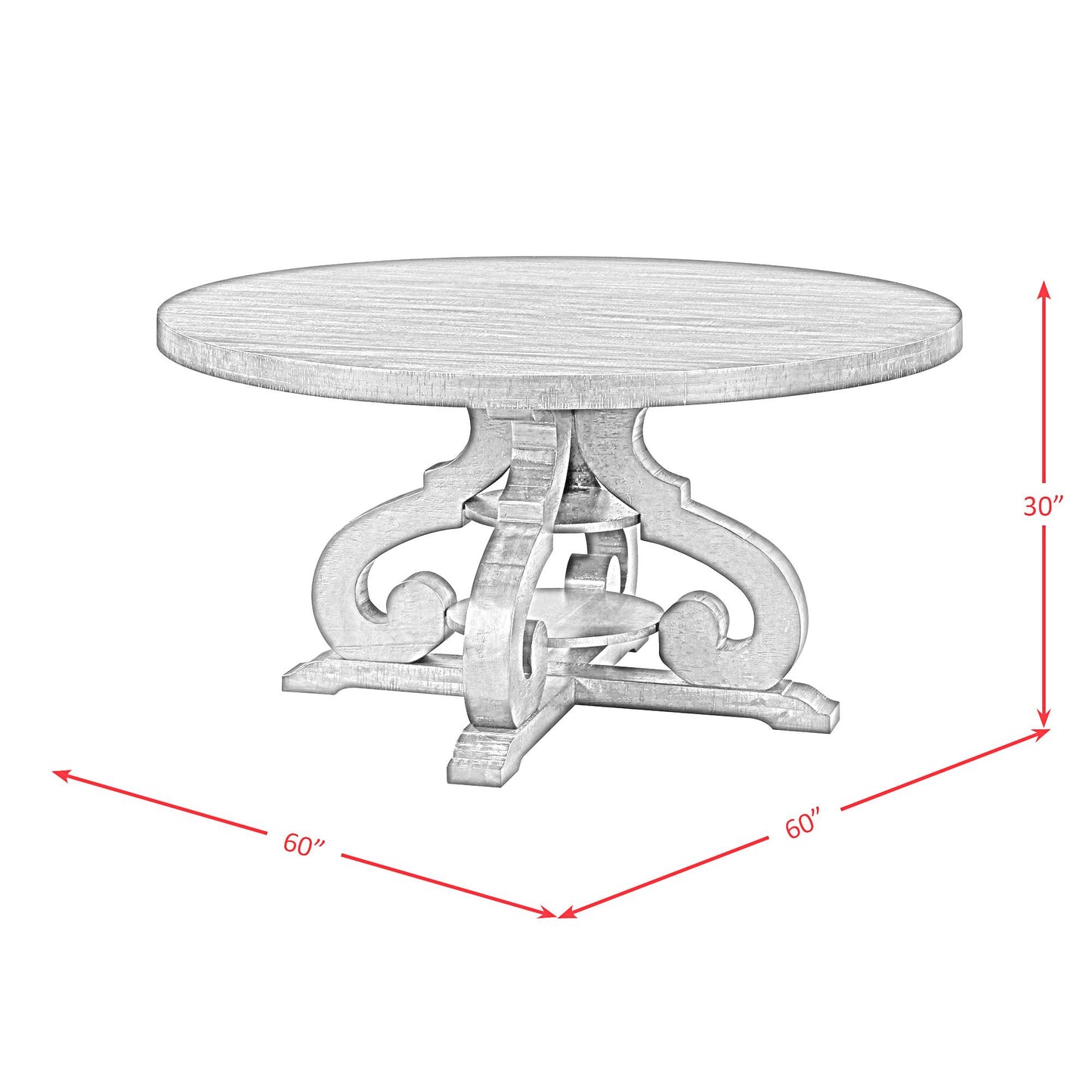 Elements International Stone DST780DT Round Dining Table IMAGE 9