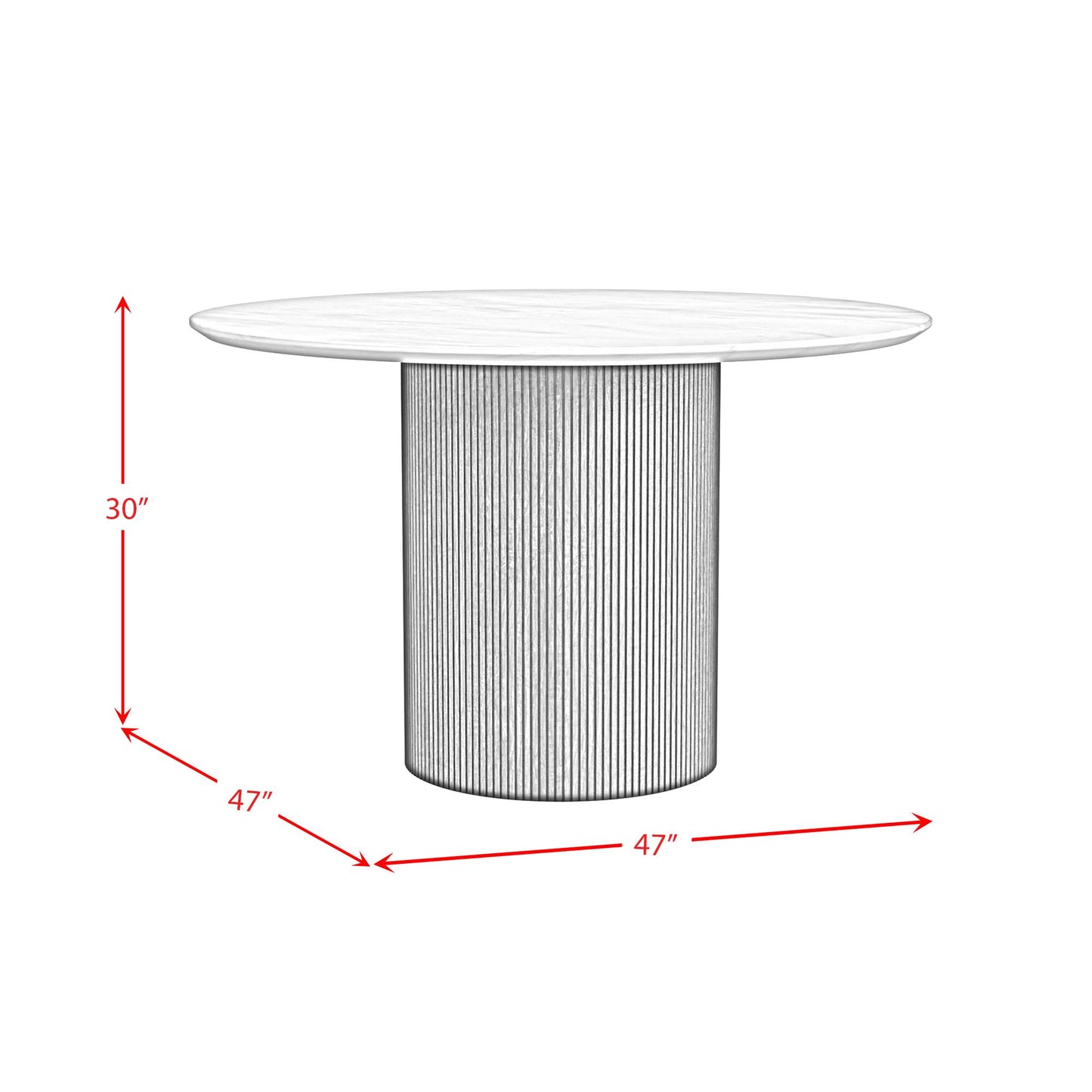 Elements International Sylvie D-16000-6-RDT Round Dining Table IMAGE 8