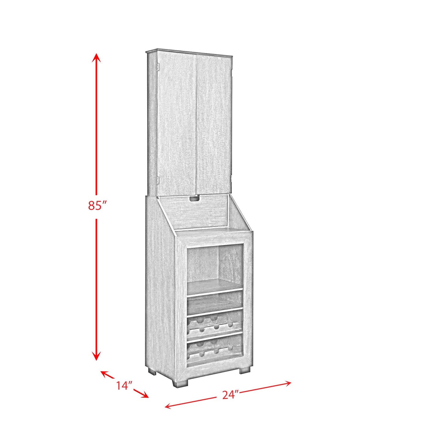 Elements International Bone GTBN100DBC S Dartboard Cabinet IMAGE 16