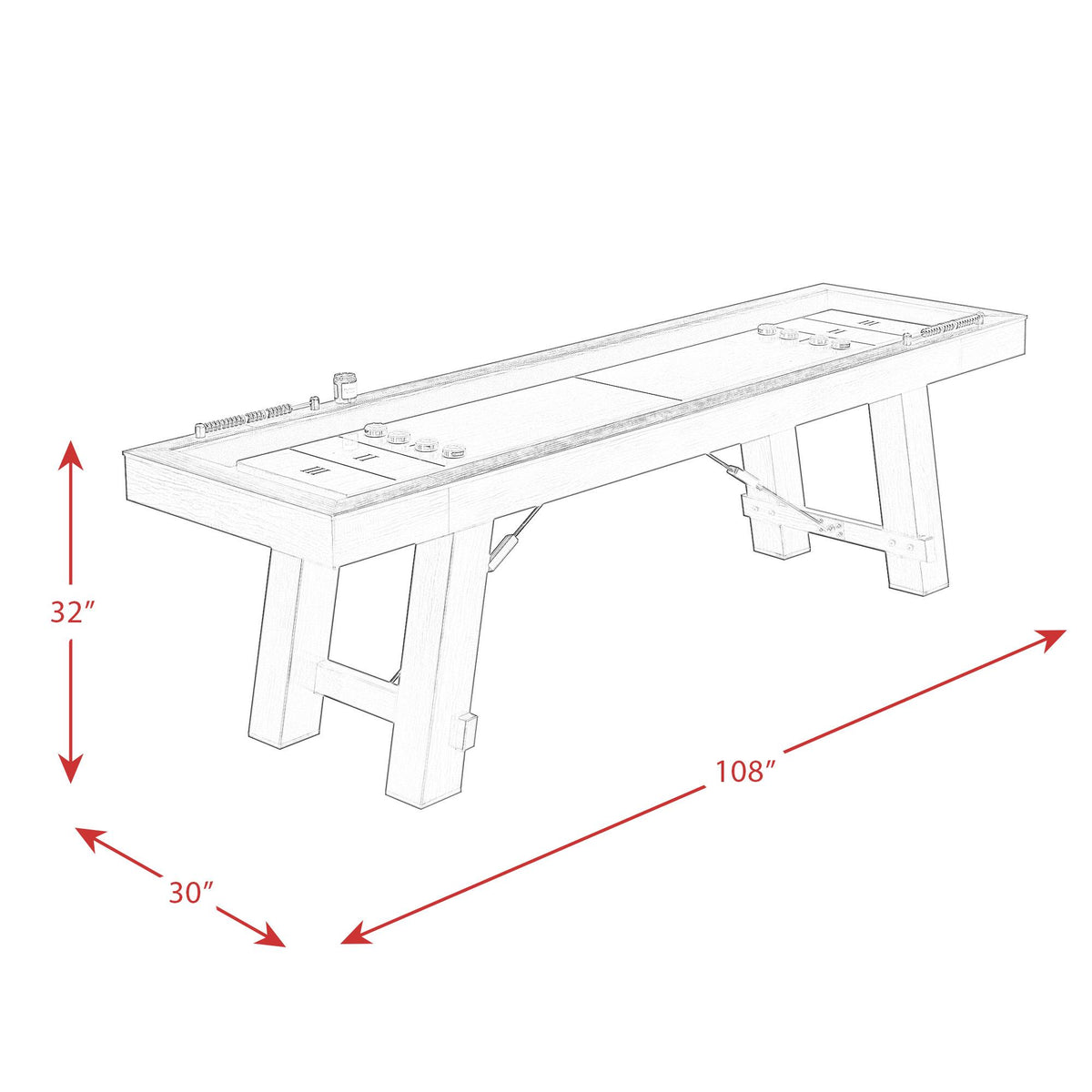Elements International Titus CTT100ST Shuffleboard Table IMAGE 14
