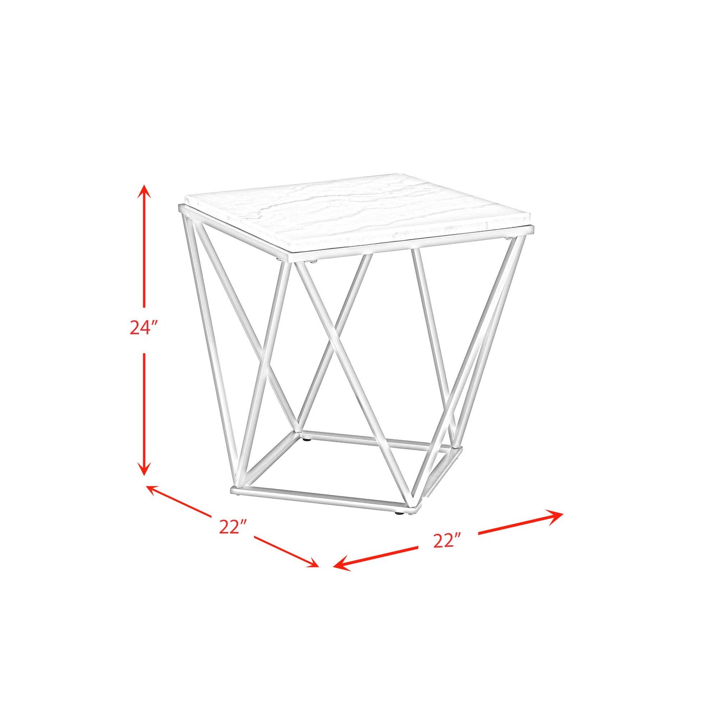 Elements International Riko CRK120ET Square End Table IMAGE 8