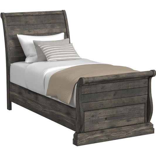 Elements International Park Ridge B-13130-8-TSLB Twin Sleigh Storage Bed IMAGE 1