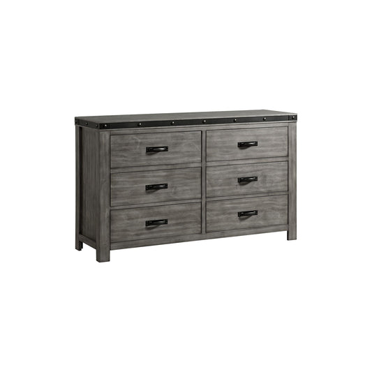 Elements International Wade WE650DR Youth Dresser 6 Drawer IMAGE 1