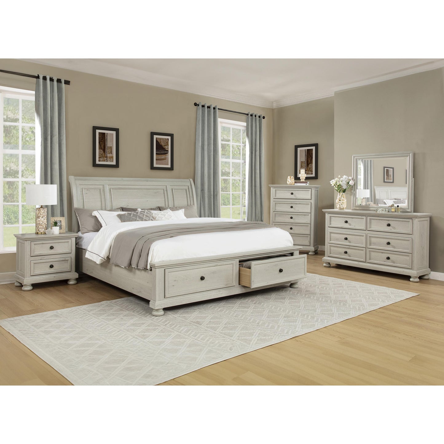 Crown Mark Claribelle B1820-11 Dresser Mirror - White IMAGE 4