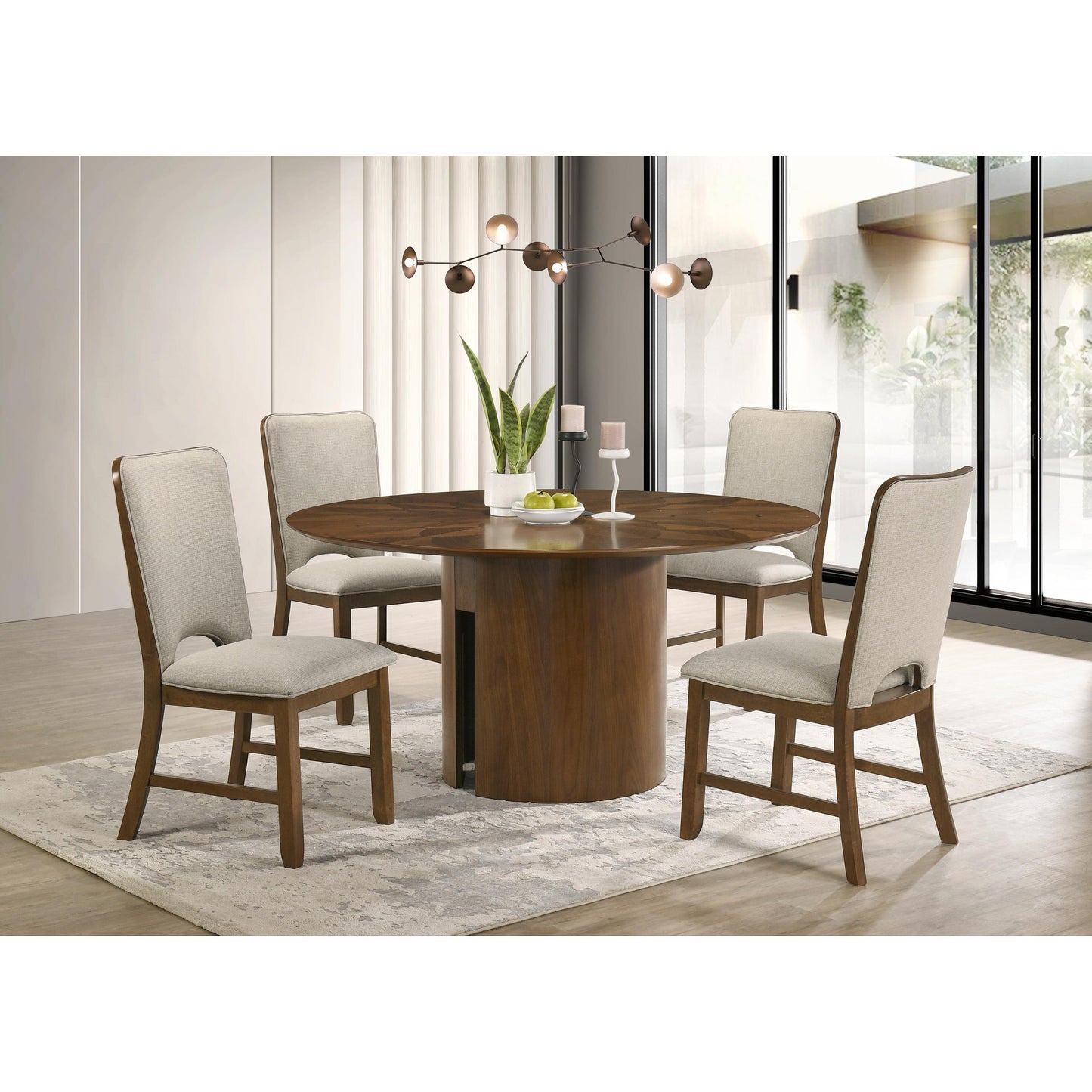 Crown Mark Round Shari Dining Table with Pedestal Base 2159T-59-TOP/2159T-59-LEG IMAGE 3