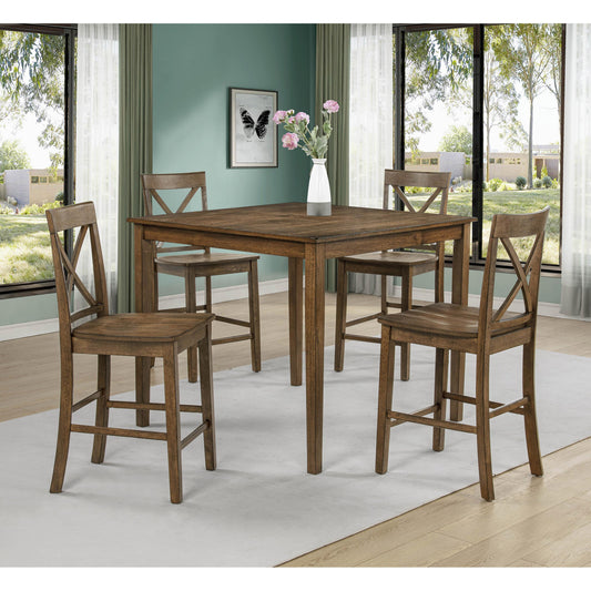 Crown Mark 5 pc Counter Height Dinette 2753SET-BRN IMAGE 1
