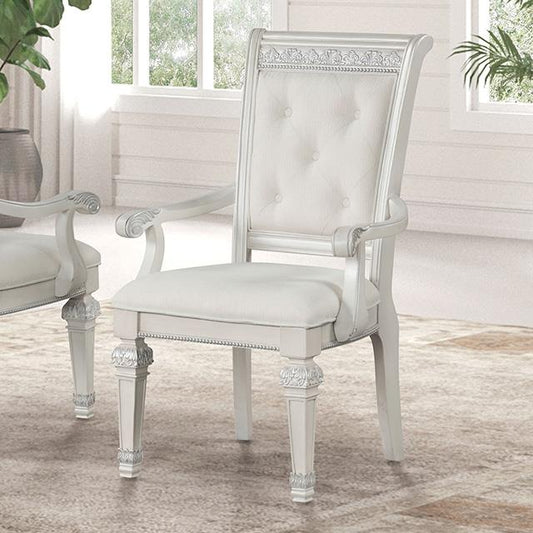 Furniture of America Stella Mia FM31000WH-AC-2PK Set Of 2 Arm Chair IMAGE 1