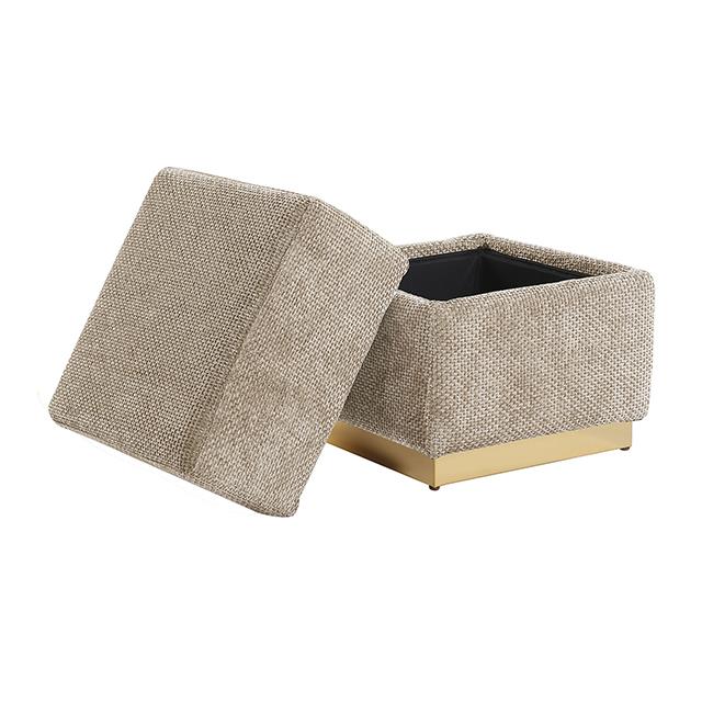 Furniture of America Krysten FM-AC8005GY Storage Stool IMAGE 2