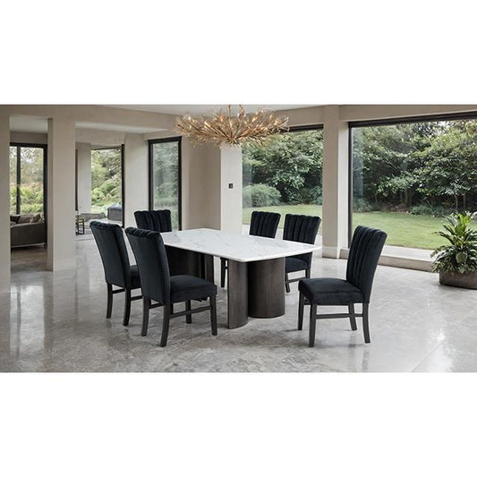 Furniture of America Selsey FM34007WH-T-7PC-05BK 7 Pc Dining Table Set IMAGE 1