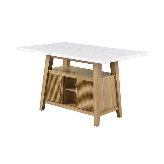 Furniture of America Tangier FM37009NT-PT-TABLE Counter Height Table IMAGE 1